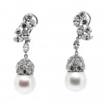S.Sea Pearl & Diamond Earrings