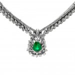 Diamond & Emerald 1970 Necklace