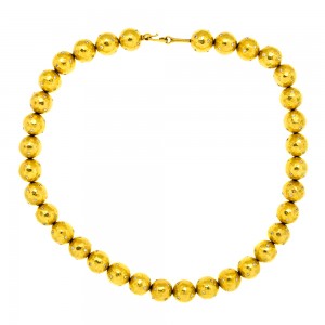 Diamond Gold Beads Necklace