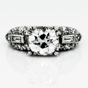 Old Cushion Cut Diamond Ring