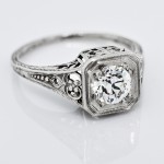 Art Deco Filigree Diamond Ring