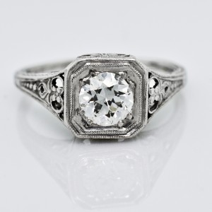 Art Deco Filigree Diamond Ring