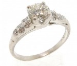 Vintage Diamond Platinum Engagement Ring R1421