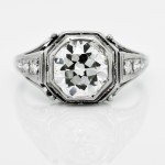 Art Deco Dome Platinum ring