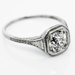 Art Deco Hexagon Old European Cut Diamond