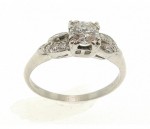 Antique Marquise Cut Diamond Platinum Ring R1484