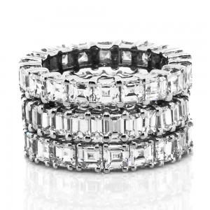 Emerald Cut Diamonds Gold Ring