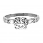 1.44 cts. Old Cushion Diamond Ring