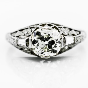 Art Deco Old Cushion Diamond Ring