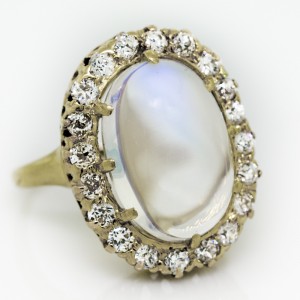 Antique Moonstone & OEC Ring