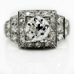 Art Deco Diamond Step Design Ring