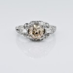 Art Deco Cognac Color Diamond Ring