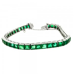 1950 Colombian Emerald Plat Bracelet