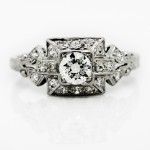 Deco Box Design Diamond Ring