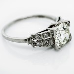 Deco 1.48 cts. OEC Platinum Ring