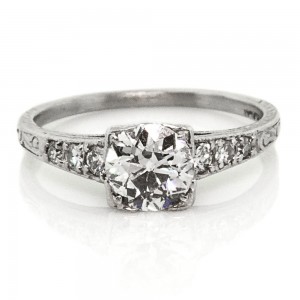 1.01 cts. OEC Diamond Platinum Ring