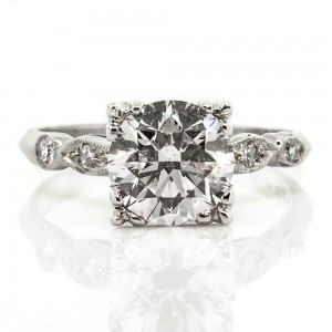 2.01 cts. RBC Diamond Platinum Ring