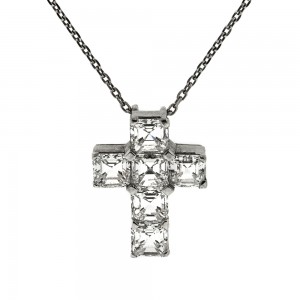 David Morris Diamond Platinum Cross