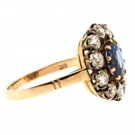 1.41 cts. Sapphire & OEC Gold Ring