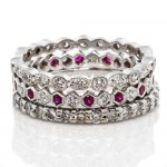 Ruby & Diamond Eternity Bands