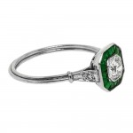 0.40 cts. OEC Plat Emerald Vintage R