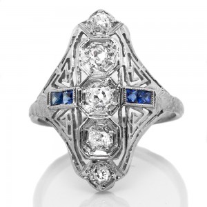 1920 North South Diamond Ring