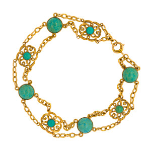 Art Nouveau Turquoise Bracelet