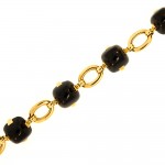 Marzo Paris Onyx Gold Bracelet