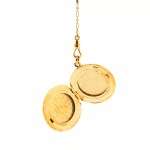 Enamel Gold Locket