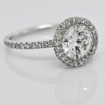 Micro Pave Diamond Platinum Ring