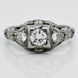 Deco Transitional Diamond Ring