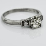 Old Cushion Cut Diamond Ring