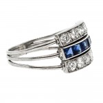 Transtional & Sapphire 1940 Ring