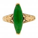 1920 Jadeite Gold Ring