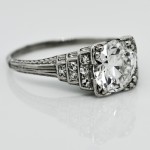 Regal Art Deco Diamond Pyrramid Ring