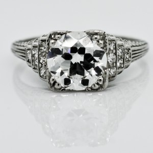 Regal Art Deco Diamond Pyramid Ring