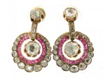 Antique Diamond and Ruby Earrings