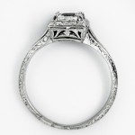 Art Deco Rectangular Cut Diamond Ring