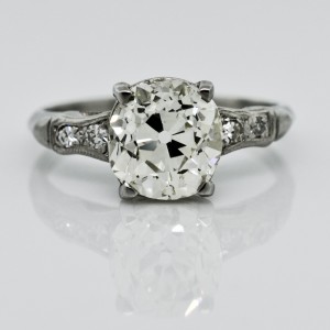 Old Cushion Cut Diamond Ring