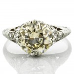 2.56 cts. OEC Cut Diamond Plat Ring