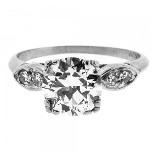 1.58 cts OEC 1940 Platinum Ring