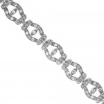 1940 Oval Links Diamond Plat Bracelet