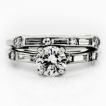 Diamond Gold Engagement Ring Set