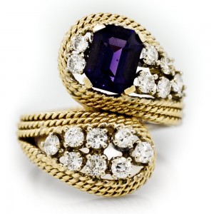 1960 Amethyst & Diamond Ring