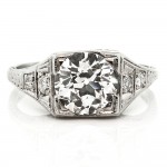 Art Deco 1.72 cts. OEC Plat Ring