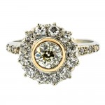 0.83 cts. OEC Cluster Plat Ring