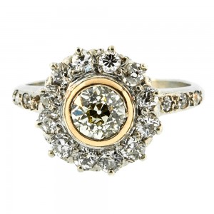 0.83 cts. OEC Cluster Plat Ring