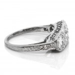 3 Stone OEC Platinum Ring