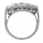 3 Stone Diamond Plat Ring