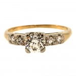 0.70 cts OEC 2 Tone Gold Ring